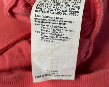 Puma Pink Velour Embroidered Crest Track Pants