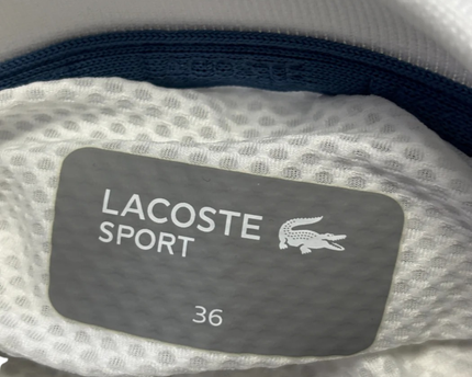 Lacoste White/Blue striped Sleeveless Polo Sport Dress