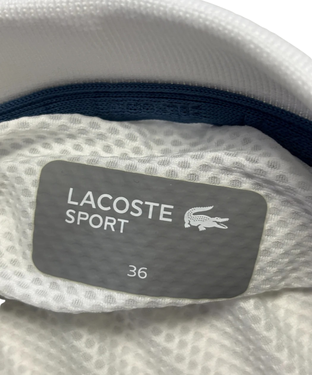 Lacoste White/Blue striped Sleeveless Polo Sport Dress
