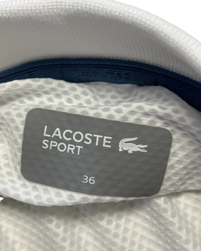 Lacoste White/Blue striped Sleeveless Polo Sport Dress