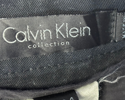Calvin Klein Collection Men's Black Cotton Tailored Pants