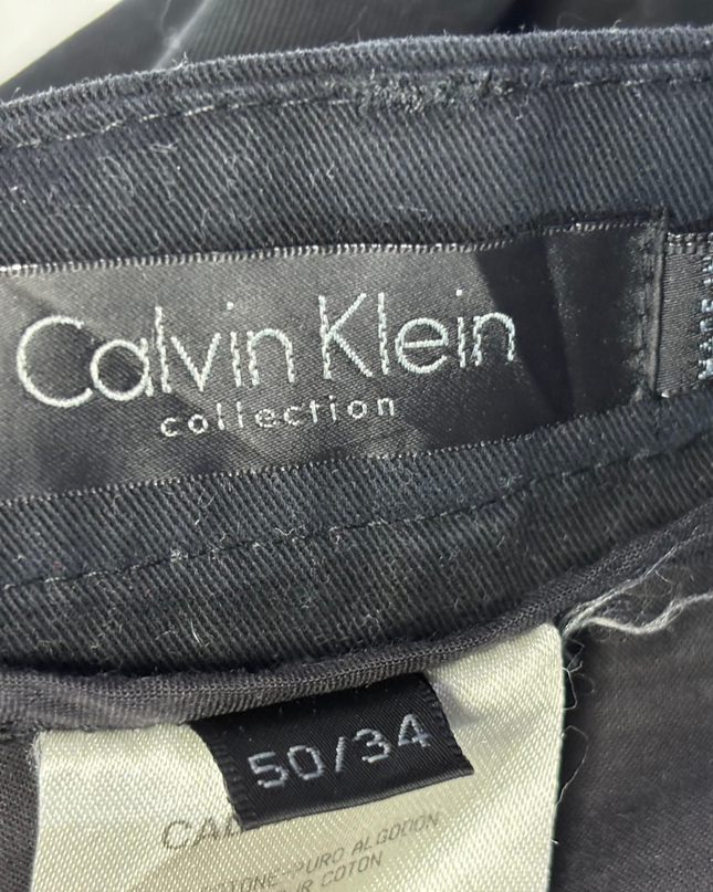 Calvin Klein Collection Men's Black Cotton Tailored Pants