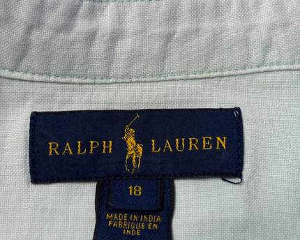 Ralph Lauren Mint Green Long Sleeve Button-Down Shirt