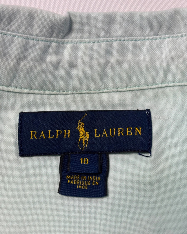 Ralph Lauren Mint Green Long Sleeve Button-Down Shirt