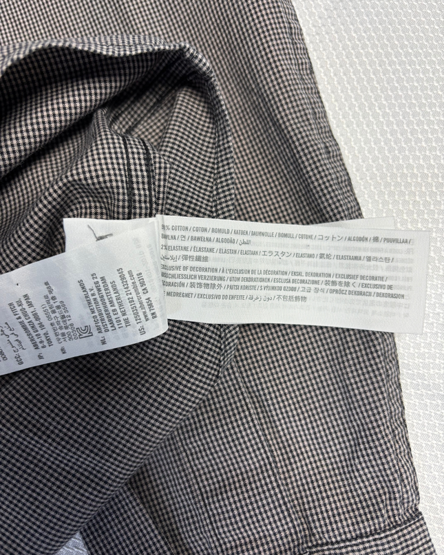 Abercrombie & Fitch Grey Check Super Slim Stretch Shirt