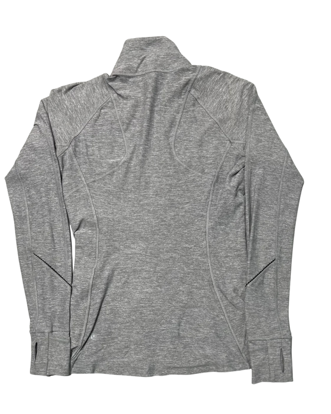 Lululemon Grey Heathered 1/2 Zip Long Sleeve Sports Top