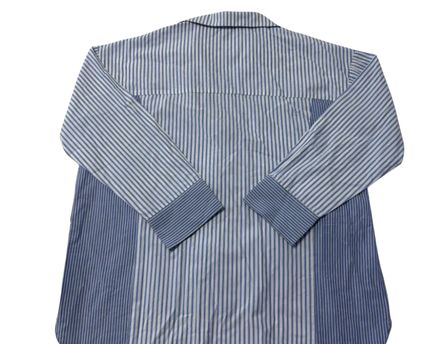 Forever 21 Contemporary Blue and White Striped Oversized Shirt