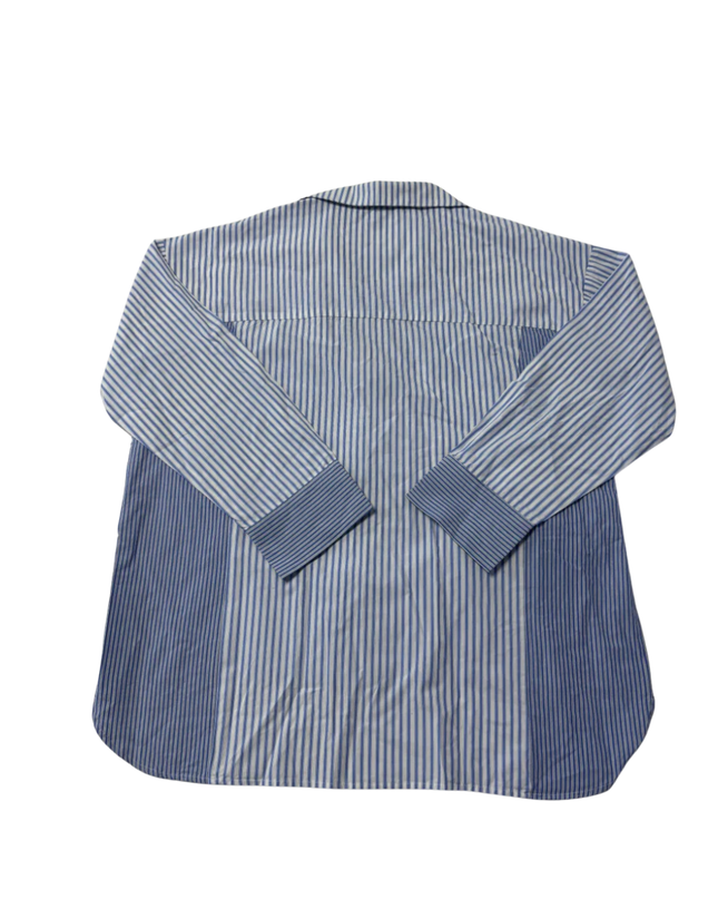 Forever 21 Contemporary Blue and White Striped Oversized Shirt