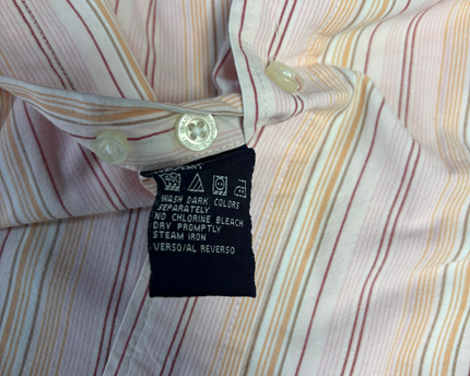 Tommy Jeans Pink Multi-Stripe Button-Down Cotton Shirt