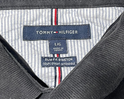 Tommy Hilfiger Black Slim Fit Stretch Polo Shirt
