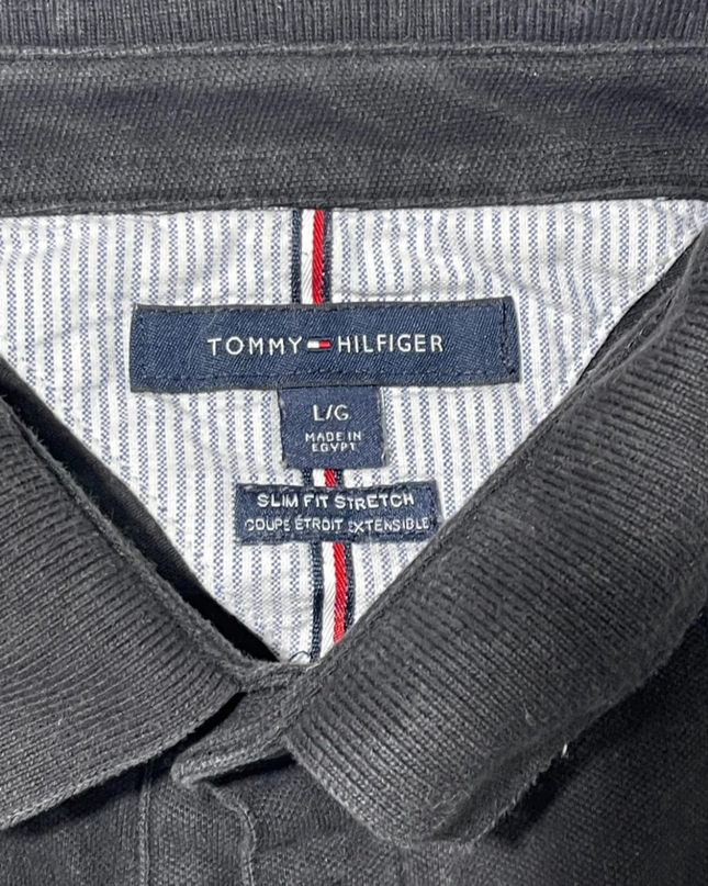 Tommy Hilfiger Black Slim Fit Stretch Polo Shirt