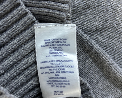 Polo Ralph Lauren Grey Crewneck Knit Sweater