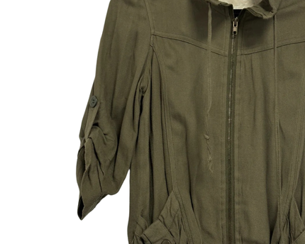 American Rag Cie Olive Green Lightweight Zip-Up Utility Jacket