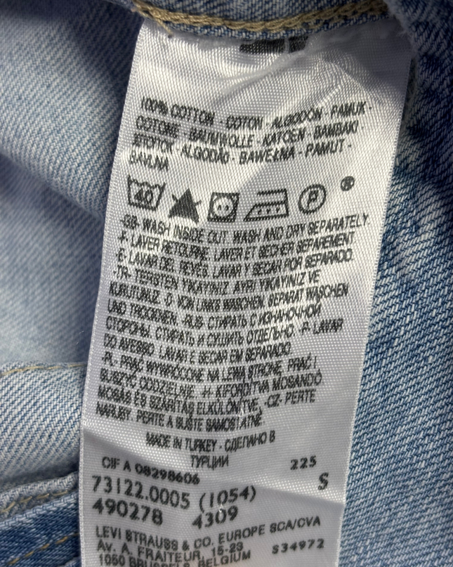 Levi's Light Blue Cropped Denim Trucker Jacket