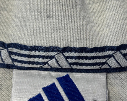 Adidas Grey Short Sleeve Striped Shoulder Sports Polo
