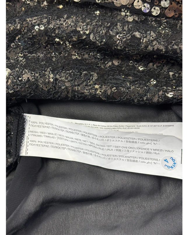 MNG Collection Black Sequin Halter Top W/TAG