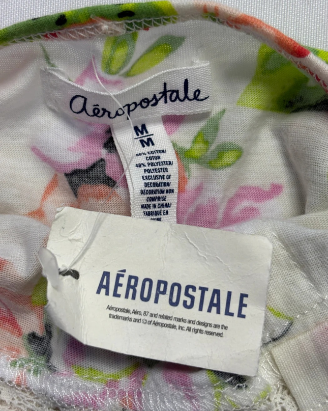 Aéropostale Cream Floral Tiered Lace Cami Top W/Tags