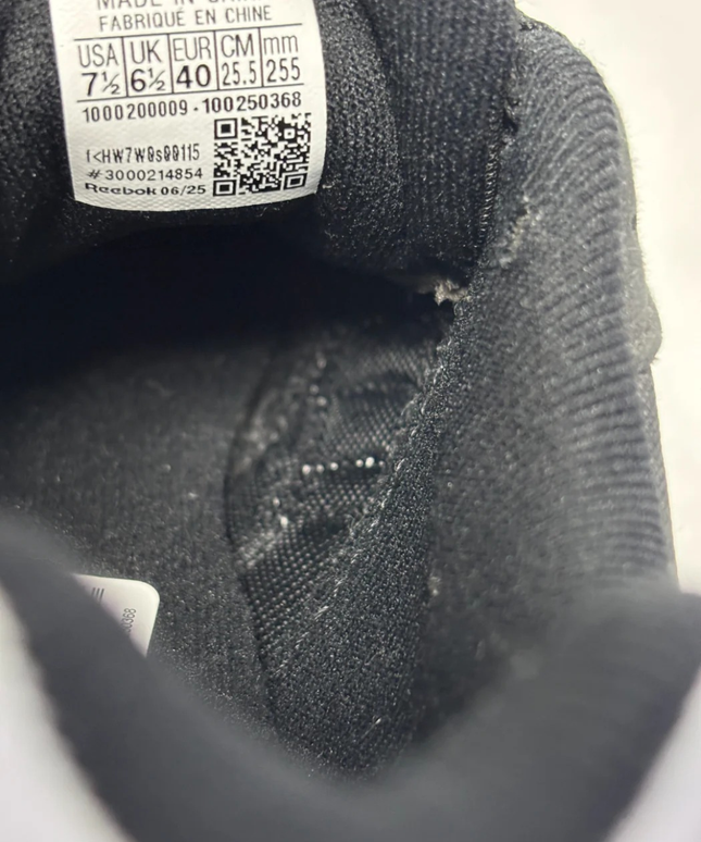 Reebok Black and White Athletic Sneakers