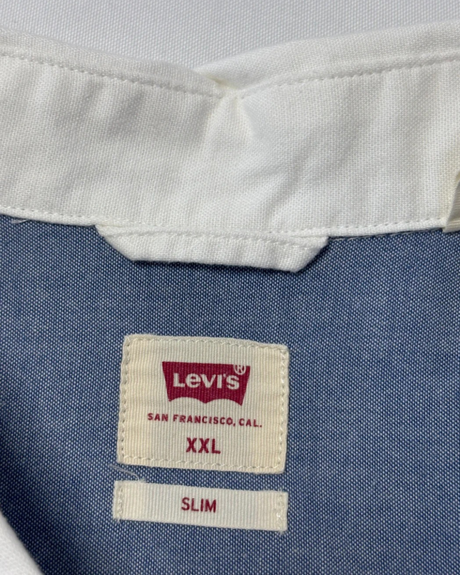 Levi's White Slim Fit Cotton Button-Down Shirt