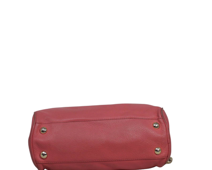Michael Kors Pink Pebbled Leather Tassel Satchel Bag