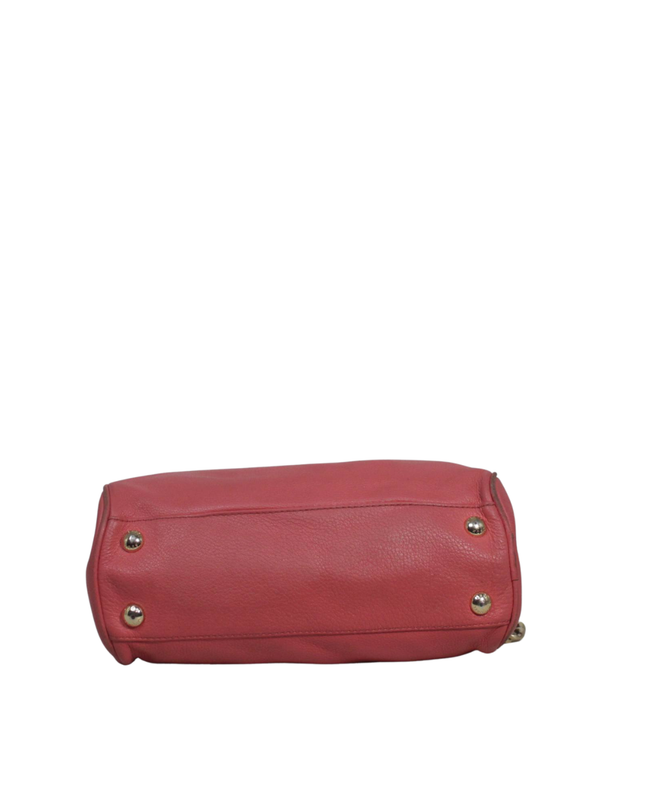 Michael Kors Pink Pebbled Leather Tassel Satchel Bag