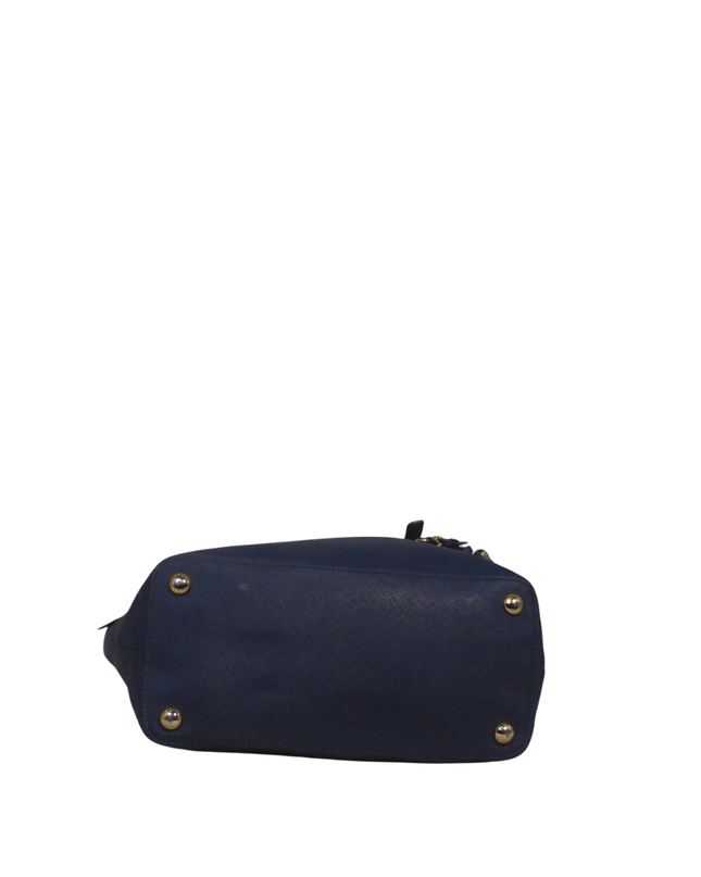 Michael Kors Navy Blue Tote Bag with Scarf Detail