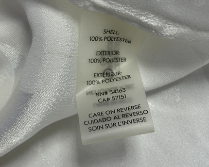 Calvin Klein White Floral Jacquard Wrap Midi Dress