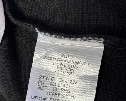 Chaps Men's Classic Black Straight Leg Dress Pants