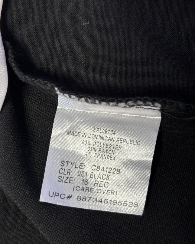 Chaps Men's Classic Black Straight Leg Dress Pants