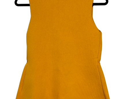 Zara Mustard Yellow Knit Buttoned Waistcoat Vest