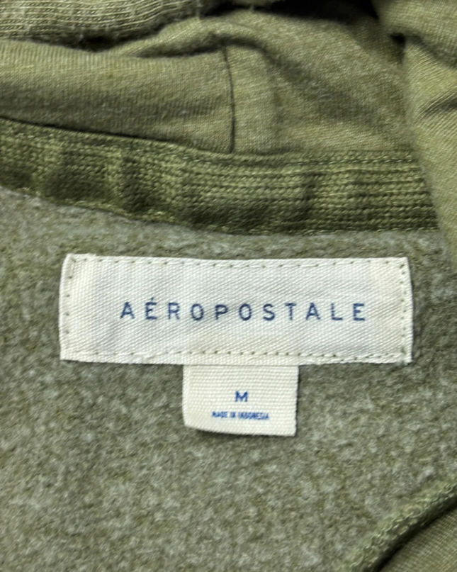 Aéropostale Olive Green Graphic Pullover Hoodie
