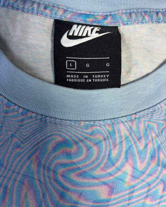 Nike Blue Psychedelic Swirl Graphic Tee