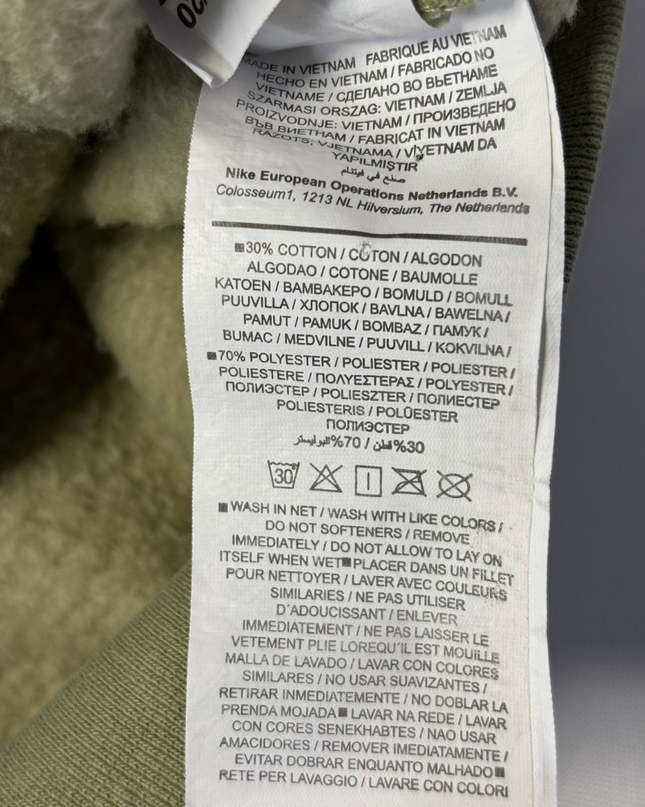 Nike Olive Green Full-Zip Fleece Hoodie