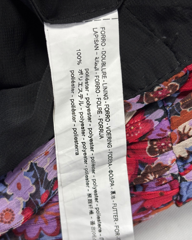 Zara Multicolor Floral Ruched Mini Dress