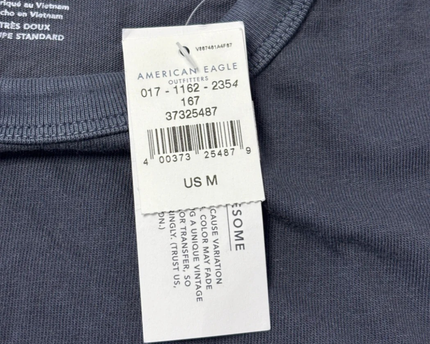 American Eagle Dark Grey Super Soft Pocket T-Shirt W/Tags