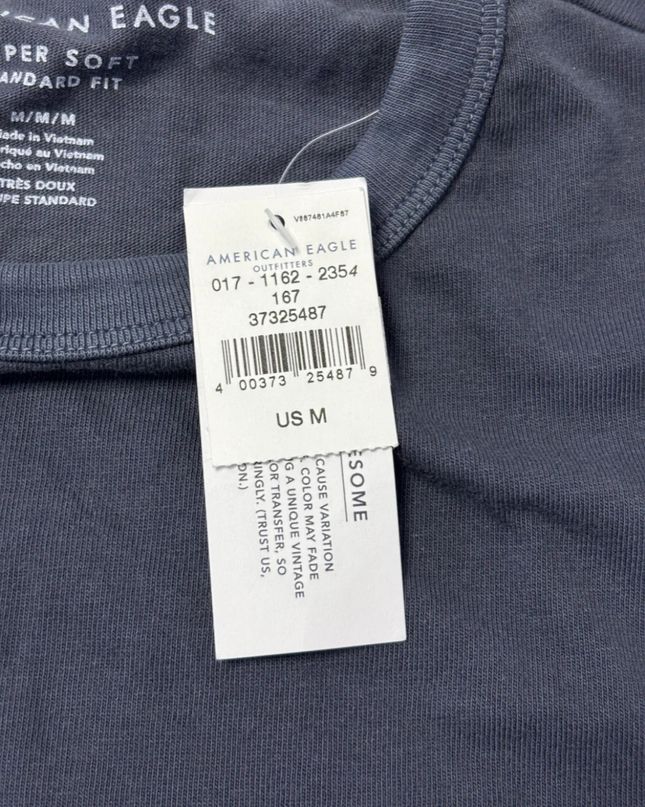 American Eagle Dark Grey Super Soft Pocket T-Shirt W/Tags