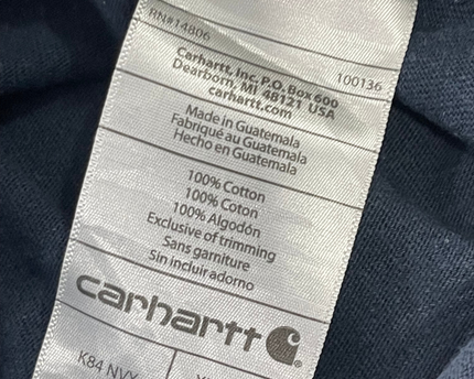 Carhartt Dark Blue Short Sleeve Henley T-Shirt