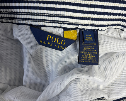 Polo Ralph Lauren Navy Blue/White Striped Swim Shorts