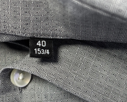 BOSS Hugo Boss Grey Slim Fit Micro-Pattern Italian Fabric Dress Shirt