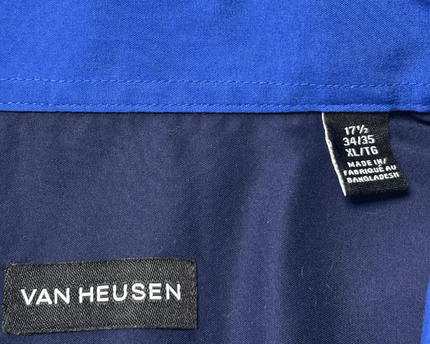 Van Heusen Regular Fit Stretch Navy Dress Shirt