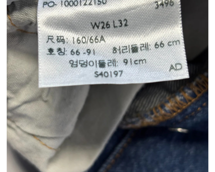 Levi's Blue 501 Button Fly Straight Leg Jeans