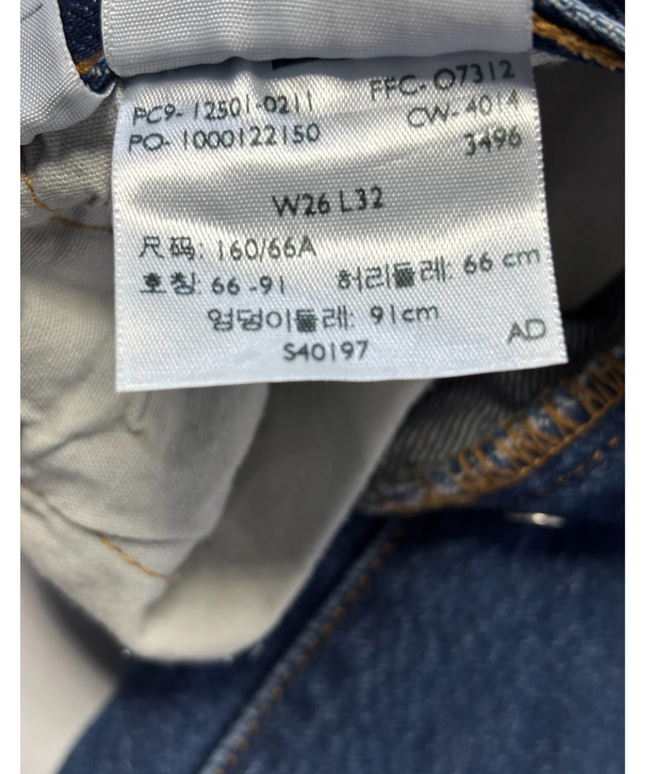Levi's Blue 501 Button Fly Straight Leg Jeans
