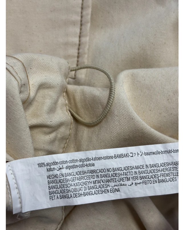 Bershka Beige Cropped Utility Cotton Jacket