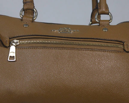 Coach Brown Saffiano Leather Satchel Bag