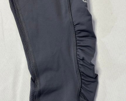 Lululemon Grey Striped Waist Ruched Crop Leggings