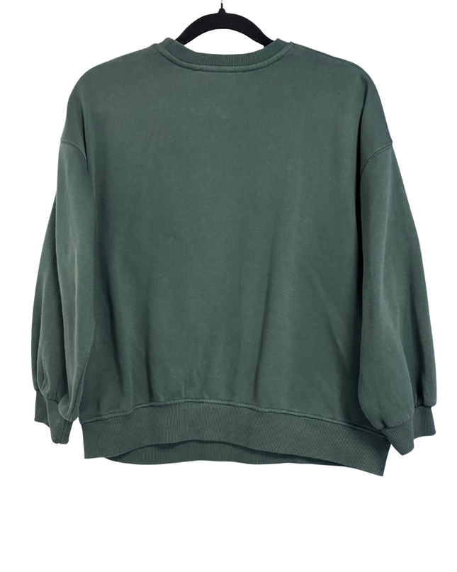 Bershka Green New York Graphic Sweatshirt