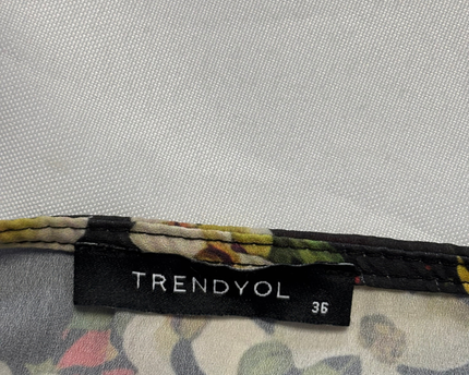 Trendyol Black Floral Button-Down Midi Dress