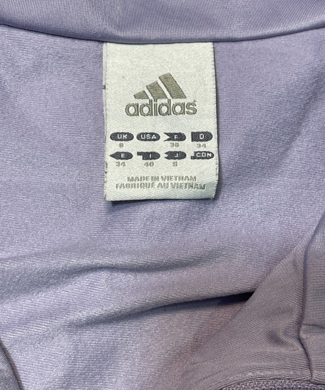 Adidas Purple Full-Zip High-Neck Ventilated Sports Track Jacket