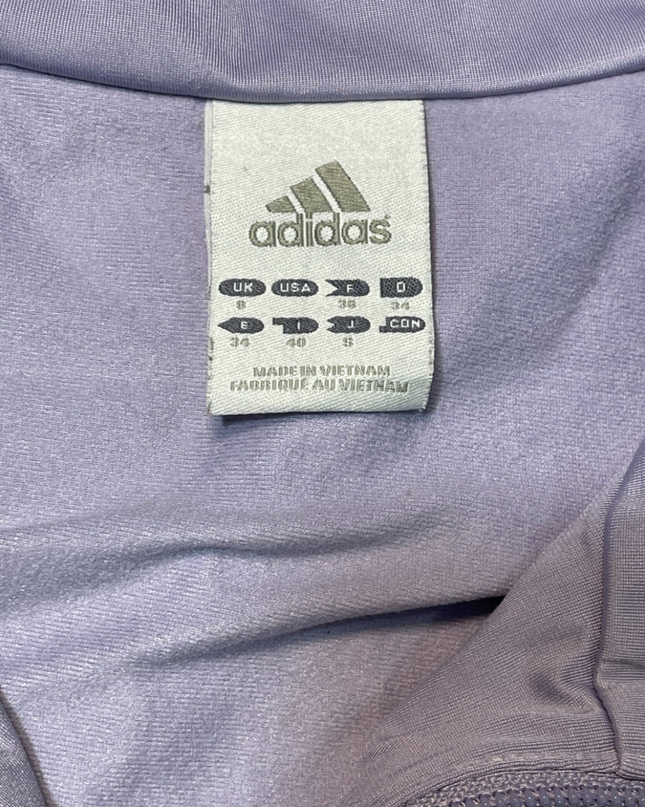 Adidas Purple Full-Zip High-Neck Ventilated Sports Track Jacket