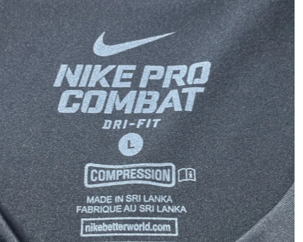 Nike Black Pro Combat Dri-FIT Compression Sports T-Shirt